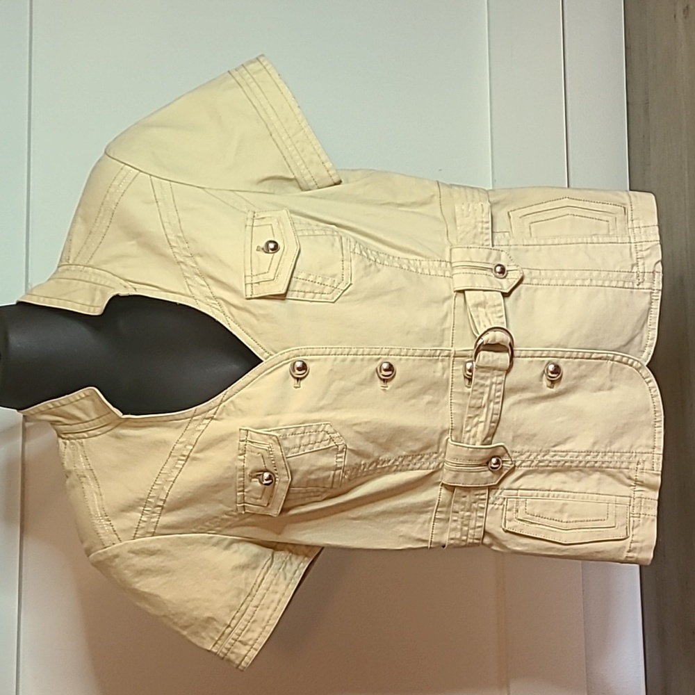 White House Black Market Tan Suit Jacket Size 8